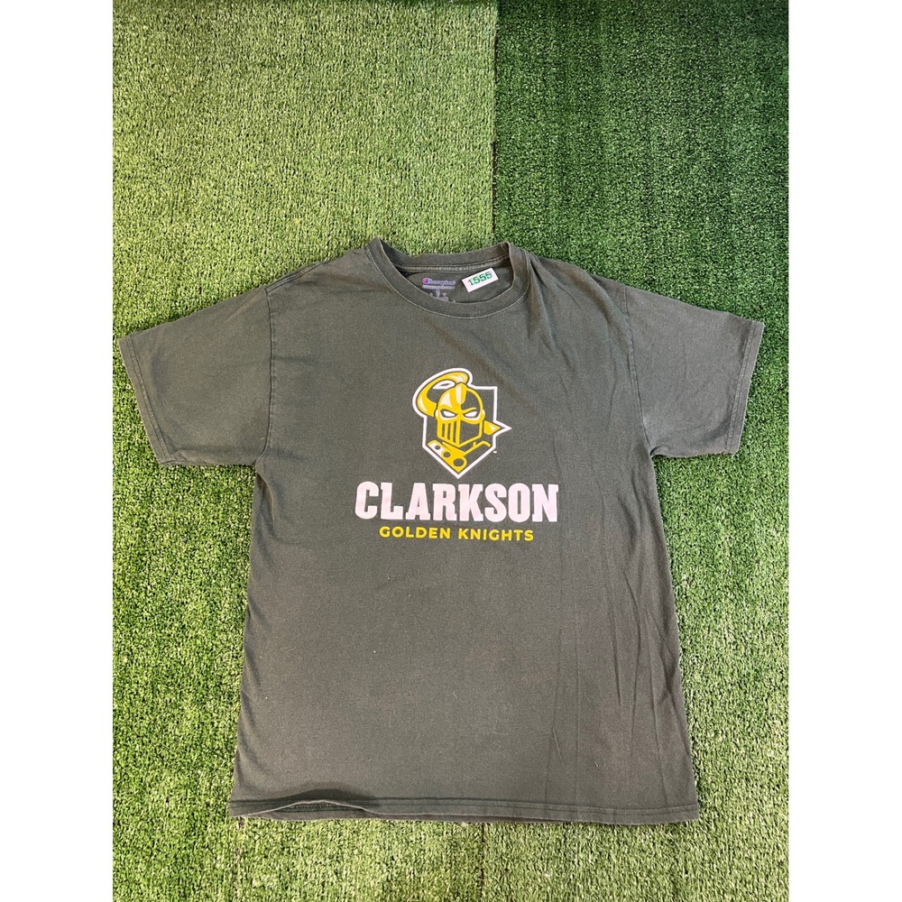 Champion Clarkson Golden Knights Mens Medium Gray Graphic T-Shirt Collegiate Tee - Picture 1 of 3